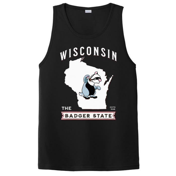 Wisconsin The Badger State Established 1848 PosiCharge Competitor Tank