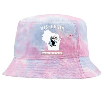 Wisconsin The Badger State Established 1848 Tie-Dyed Bucket Hat