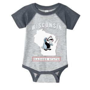 Wisconsin The Badger State Established 1848 Infant Baby Jersey Bodysuit