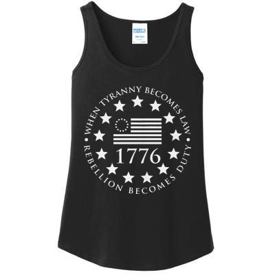 When tyranny becomes law rebellion becomes duty Ladies Essential Tank