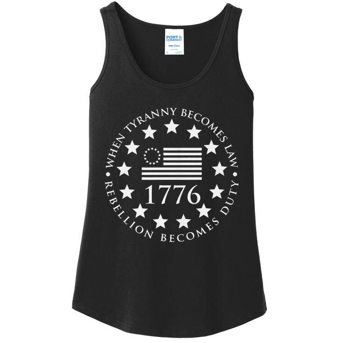 When tyranny becomes law rebellion becomes duty Ladies Essential Tank