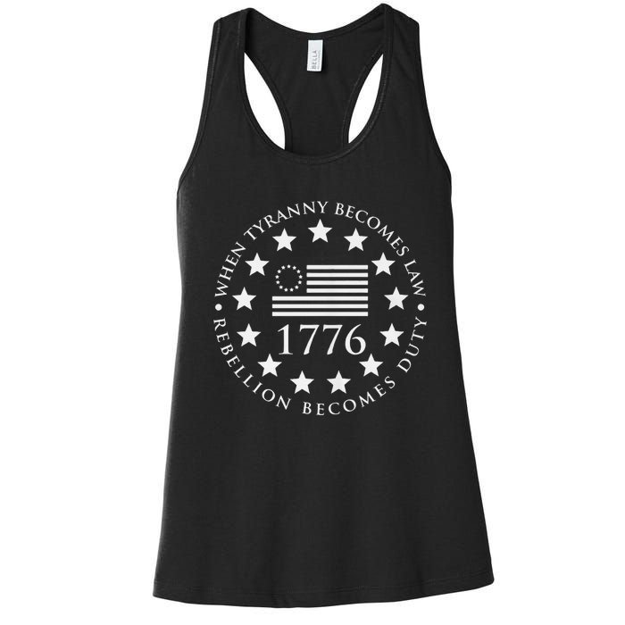 When tyranny becomes law rebellion becomes duty Women's Racerback Tank