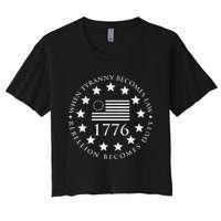 When tyranny becomes law rebellion becomes duty Women's Crop Top Tee