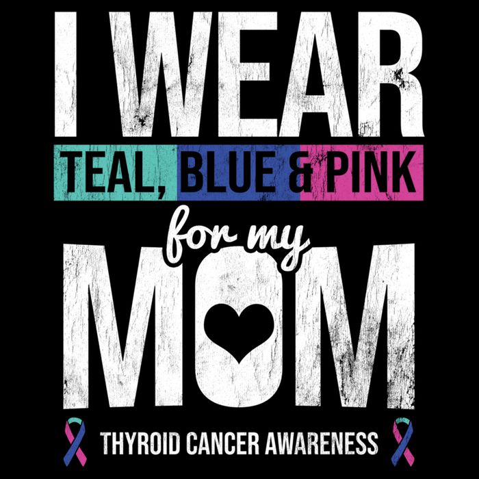 Wear Teal Blue Pink For Mom Thyroid Cancer Awareness Ribbon Gift Mug