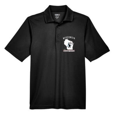 Wisconsin The Badger State Established 1848 Men's Origin Performance Piqué Polo