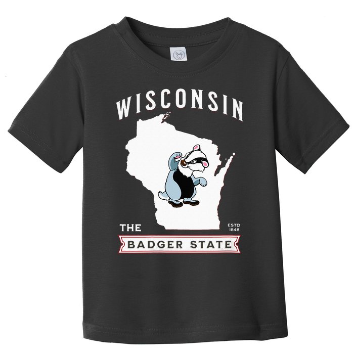 Wisconsin The Badger State Established 1848 Toddler T-Shirt