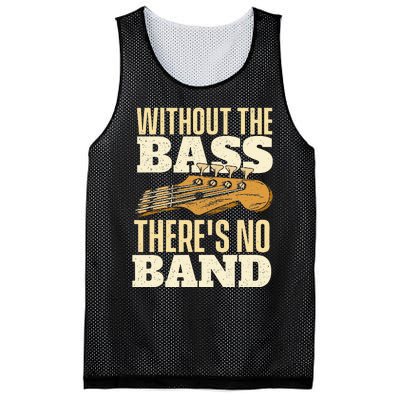 Without The Bass Bassist Guitarist Bass Guitar Player Mesh Reversible Basketball Jersey Tank