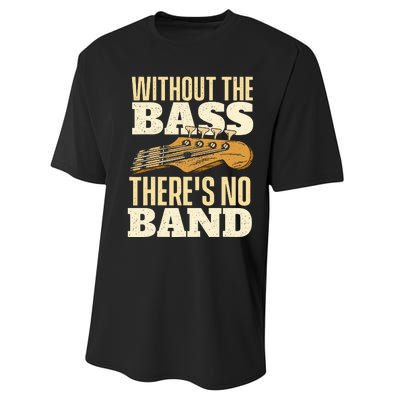 Without The Bass Bassist Guitarist Bass Guitar Player Performance Sprint T-Shirt