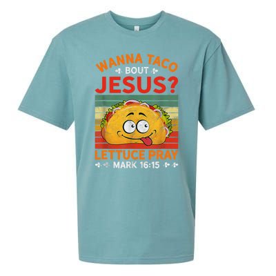 Wanna Taco Bout Jesus Funny Sueded Cloud Jersey T-Shirt