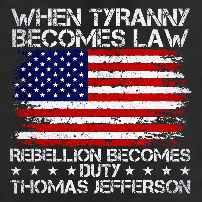 When Tyranny Becomes Law Rebellion Becomes Duty Patriotic 7 Panel Mesh Trucker Snapback Hat