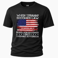 When Tyranny Becomes Law Rebellion Becomes Duty Patriotic Cooling Performance Crew T-Shirt