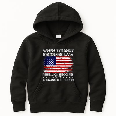 When Tyranny Becomes Law Rebellion Becomes Duty Patriotic Kids Hoodie