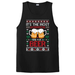 Wonderful Time Beer Ugly Christmas Sweaters Gift PosiCharge Competitor Tank