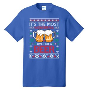 Wonderful Time Beer Ugly Christmas Sweaters Gift Tall T-Shirt