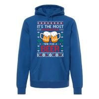 Wonderful Time Beer Ugly Christmas Sweaters Gift Premium Hoodie