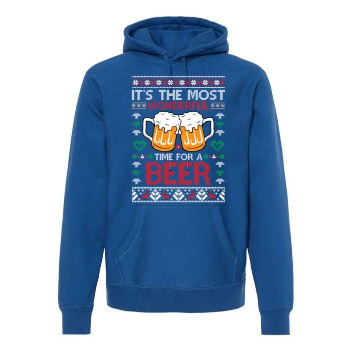 Wonderful Time Beer Ugly Christmas Sweaters Gift Premium Hoodie