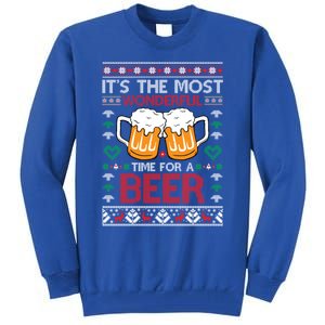 Wonderful Time Beer Ugly Christmas Sweaters Gift Tall Sweatshirt