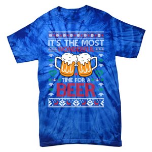 Wonderful Time Beer Ugly Christmas Sweaters Gift Tie-Dye T-Shirt