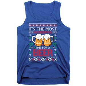 Wonderful Time Beer Ugly Christmas Sweaters Gift Tank Top