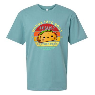 Wanna Taco Bout Jesus Cinco De Mayo Pun Christian Sueded Cloud Jersey T-Shirt