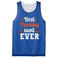 Wo The Best Pucking Aunt Ever Funny Hockey Sports Lover Meaningful Gift Mesh Reversible Basketball Jersey Tank