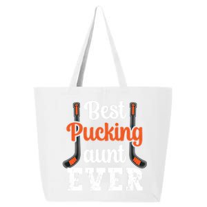 Wo The Best Pucking Aunt Ever Funny Hockey Sports Lover Meaningful Gift 25L Jumbo Tote