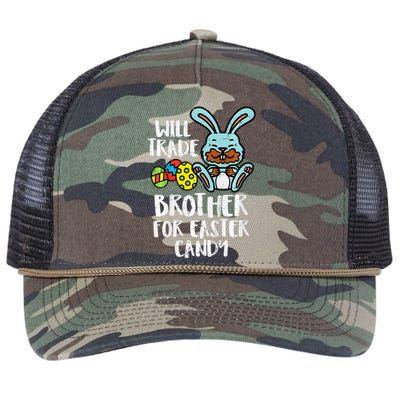 Will Trade Brother For Easter Candy Funny Family Retro Rope Trucker Hat Cap