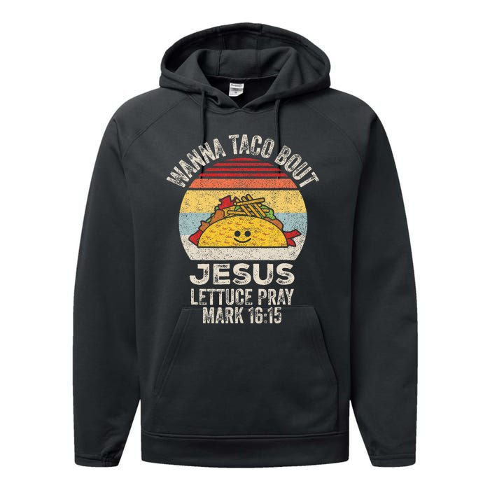 Wanna Taco Bout Jesus Cinco De Mayo Women Christian Performance Fleece Hoodie