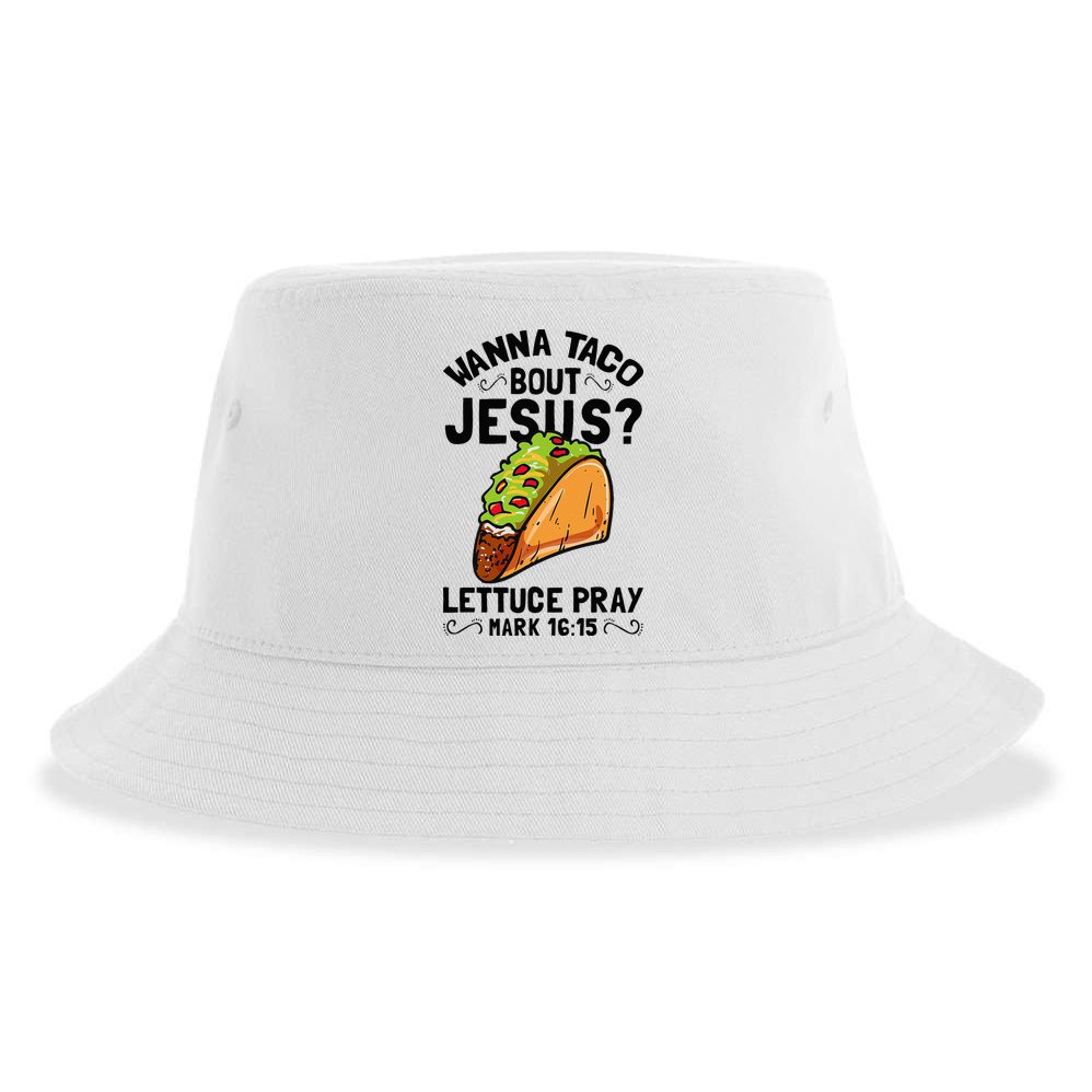 Wanna Taco Bout Jesus Funny Christian Sustainable Bucket Hat