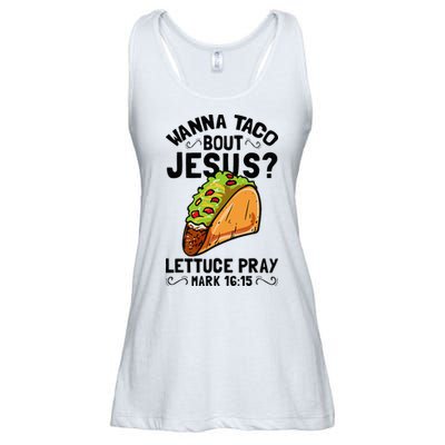 Wanna Taco Bout Jesus Funny Christian Ladies Essential Flowy Tank