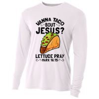 Wanna Taco Bout Jesus Funny Christian Cooling Performance Long Sleeve Crew