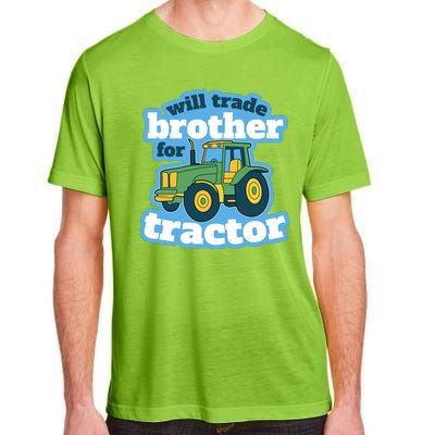 Will Trade Brother For Tractor Funny Adult ChromaSoft Performance T-Shirt