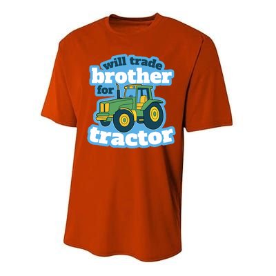 Will Trade Brother For Tractor Funny Performance Sprint T-Shirt