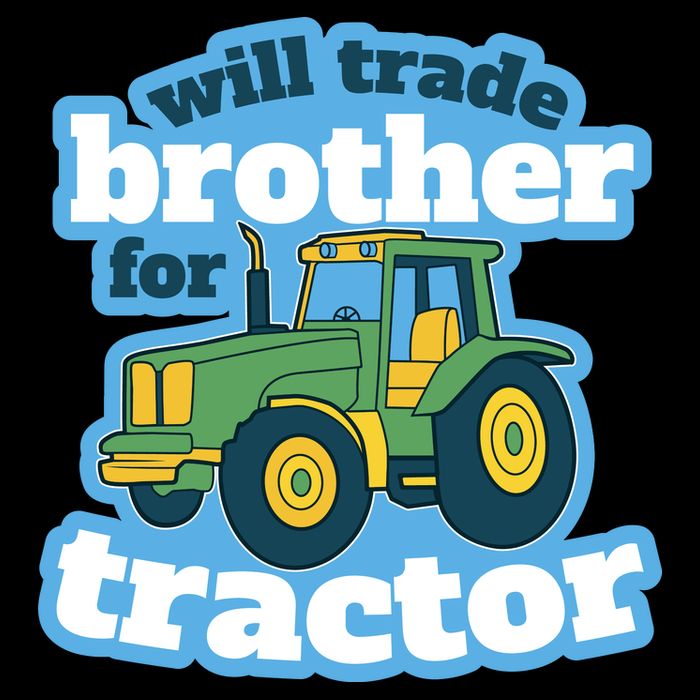Will Trade Brother For Tractor Funny Doggie Tank