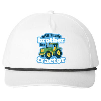 Will Trade Brother For Tractor Funny Snapback Five-Panel Rope Hat