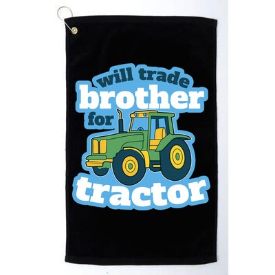 Will Trade Brother For Tractor Funny Golf Towel