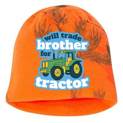 Will Trade Brother For Tractor Funny Kati - Camo Knit Beanie