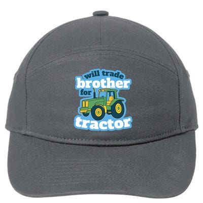 Will Trade Brother For Tractor Funny 7-Panel Snapback Hat