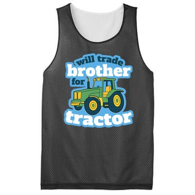 Will Trade Brother For Tractor Funny Mesh Reversible Basketball Jersey Tank