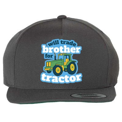 Will Trade Brother For Tractor Funny Wool Snapback Cap