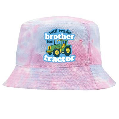 Will Trade Brother For Tractor Funny Tie-Dyed Bucket Hat