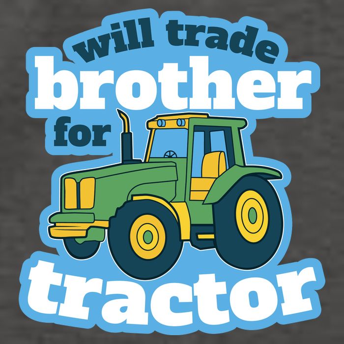 Will Trade Brother For Tractor Funny Vector Backpack