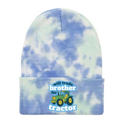 Will Trade Brother For Tractor Funny Tie Dye 12in Knit Beanie