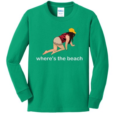 WhereS The Beach Kids Long Sleeve Shirt