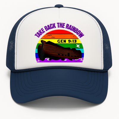 Womens Take Back The Rainbow Pride In Gods Covenant And Promise Trucker Hat