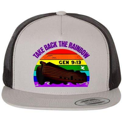 Womens Take Back The Rainbow Pride In Gods Covenant And Promise Flat Bill Trucker Hat