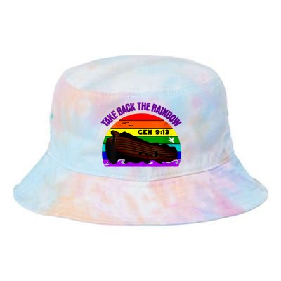 Womens Take Back The Rainbow Pride In Gods Covenant And Promise Tie Dye Newport Bucket Hat