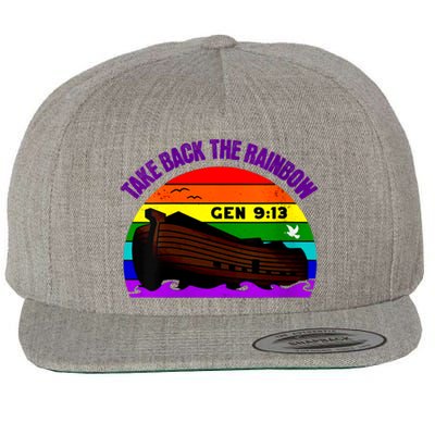 Womens Take Back The Rainbow Pride In Gods Covenant And Promise Wool Snapback Cap