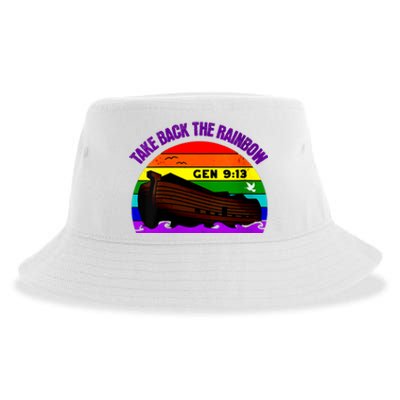 Womens Take Back The Rainbow Pride In Gods Covenant And Promise Sustainable Bucket Hat