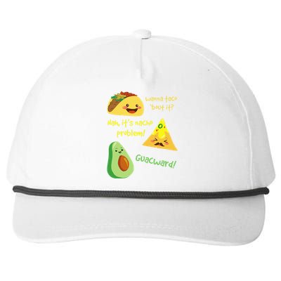 Wanna Taco Bout It Nacho Problem! Funny Avocado Food Pun Snapback Five-Panel Rope Hat